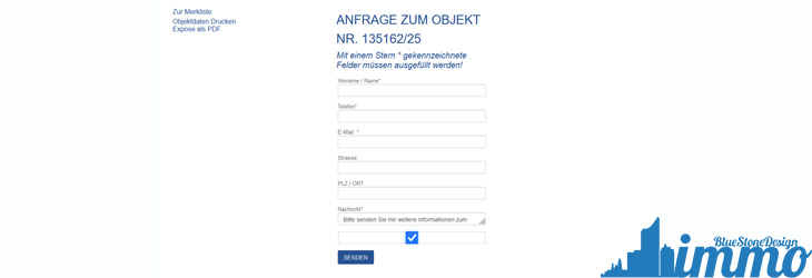 bsdimmo kontaktformular frontend