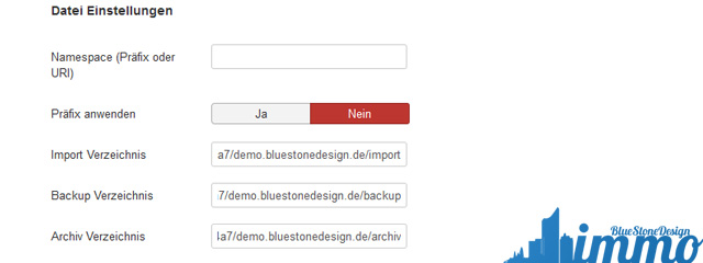 Importordner Pfadangaben Schnittstelle OpenImmo