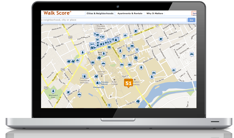 Wohnlage mit Walkscore